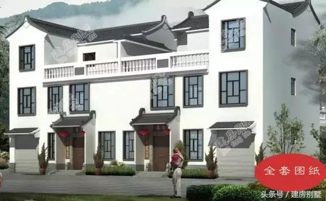 20×9.8米二層兄弟雙拼中式別墅，最美不過“中國美”