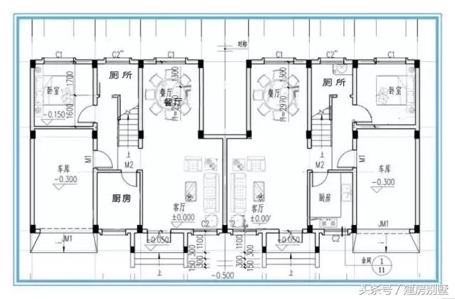 20×9.8米二層兄弟雙拼中式別墅，最美不過“中國美”