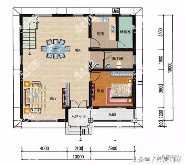 2棟10*10磚混結(jié)構(gòu)的二層別墅設(shè)計圖，造價十幾萬，一輛車錢就能蓋棟新房