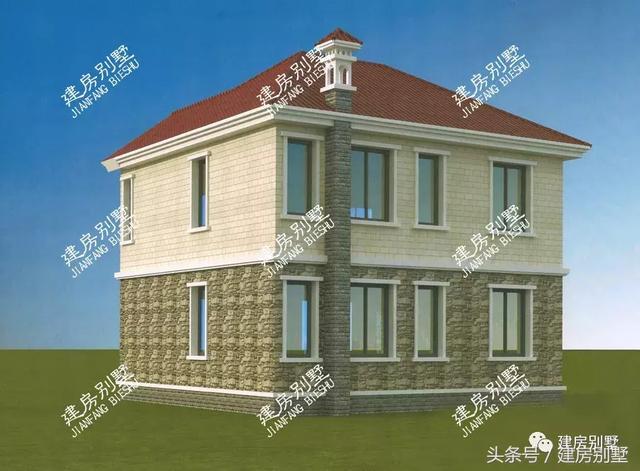 2棟10*10磚混結(jié)構(gòu)的二層別墅設(shè)計圖，造價十幾萬，一輛車錢就能蓋棟新房