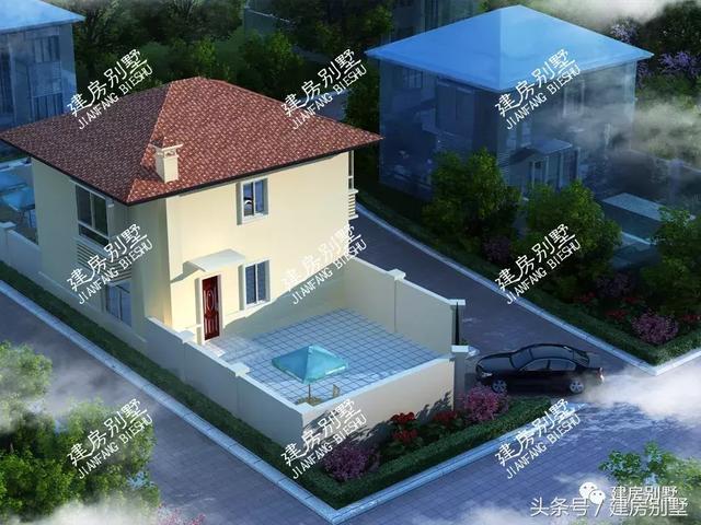 2棟10*10磚混結(jié)構(gòu)的二層別墅設(shè)計圖，造價十幾萬，一輛車錢就能蓋棟新房