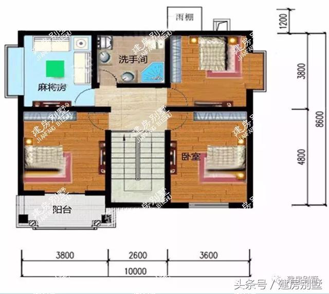 2棟10*10磚混結(jié)構(gòu)的二層別墅設(shè)計圖，造價十幾萬，一輛車錢就能蓋棟新房