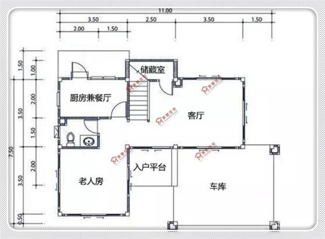 11X7.5米二層現(xiàn)代農(nóng)村別墅，20萬造價，為你兒子建一套吧