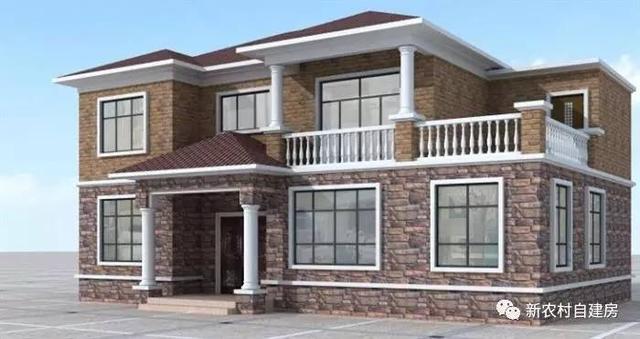 20萬內(nèi)的農(nóng)村私人別墅設(shè)計圖，14x9米，含平面圖和立面圖