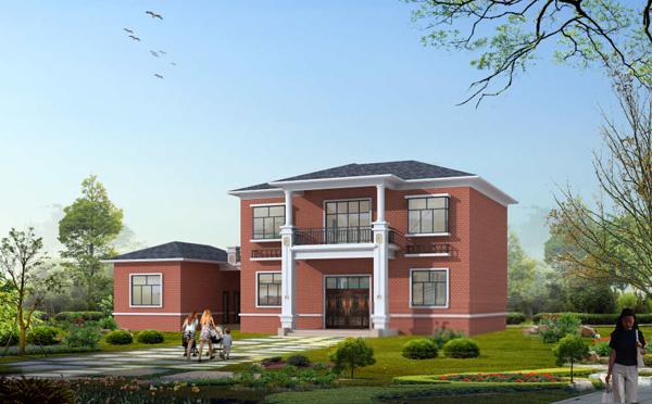 18萬帶堂屋的二層農村別墅，廚房單獨建好不好 含平面和立面圖