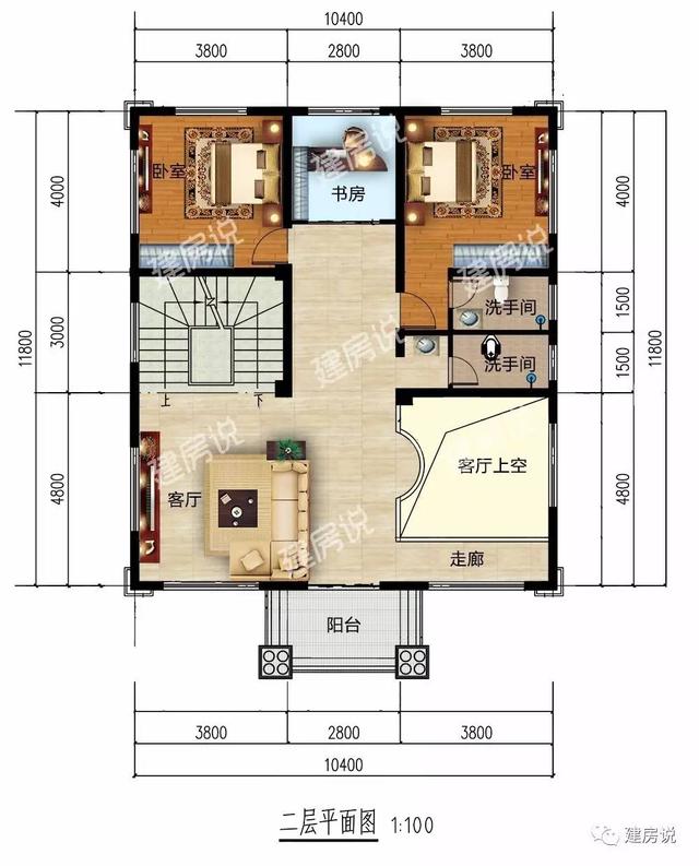 10.4X11.8米農(nóng)村四層別墅，精美洋氣的經(jīng)典之作