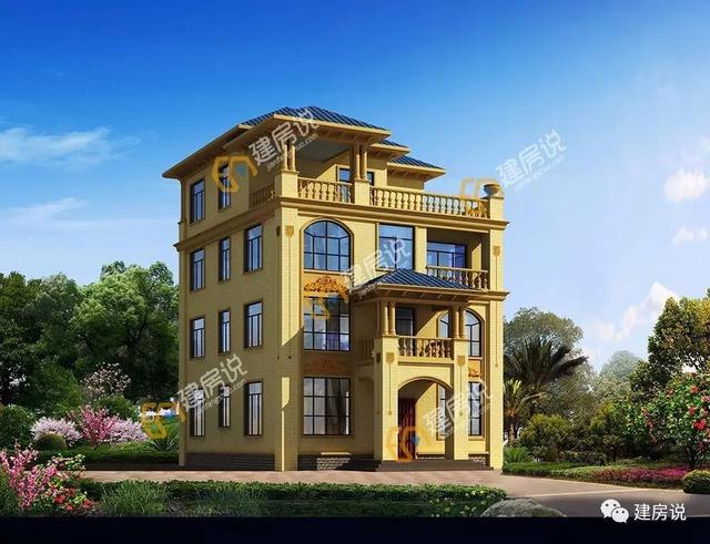 10.4X11.8米農(nóng)村四層別墅，精美洋氣的經(jīng)典之作