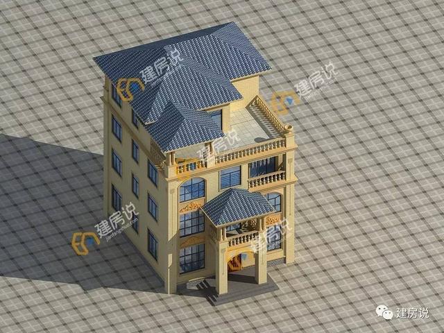 10.4X11.8米農(nóng)村四層別墅，精美洋氣的經(jīng)典之作