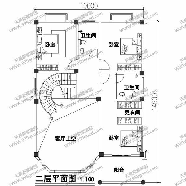 6套面寬10米左右的別墅圖紙，用地面寬小就這樣建！