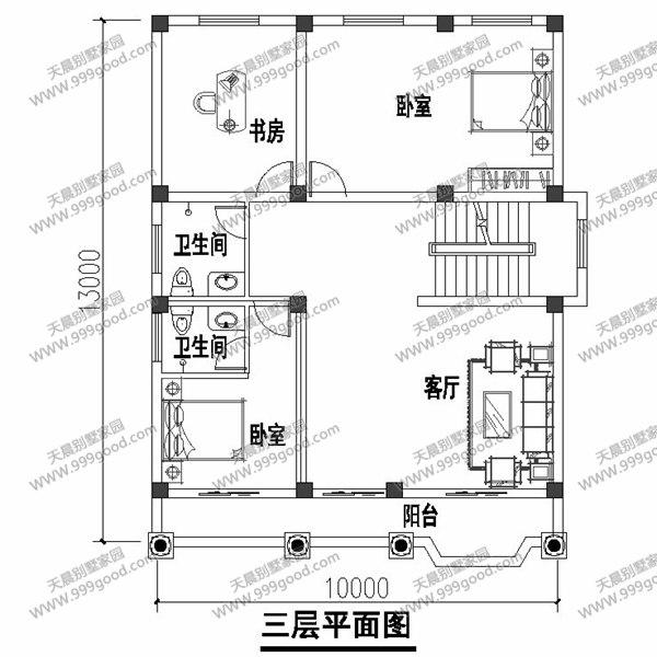 6套面寬10米左右的別墅圖紙，用地面寬小就這樣建！