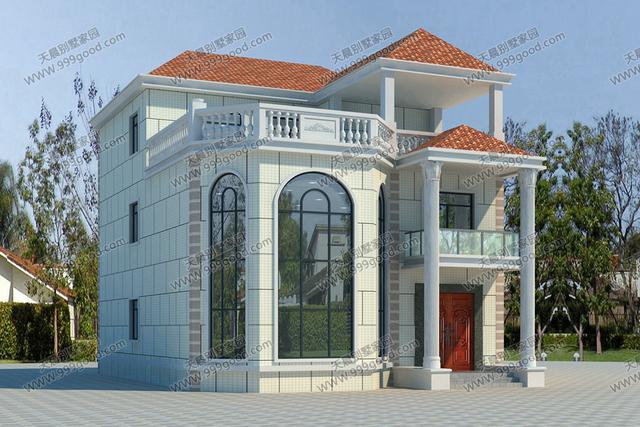 6套面寬10米左右的別墅圖紙，用地面寬小就這樣建！