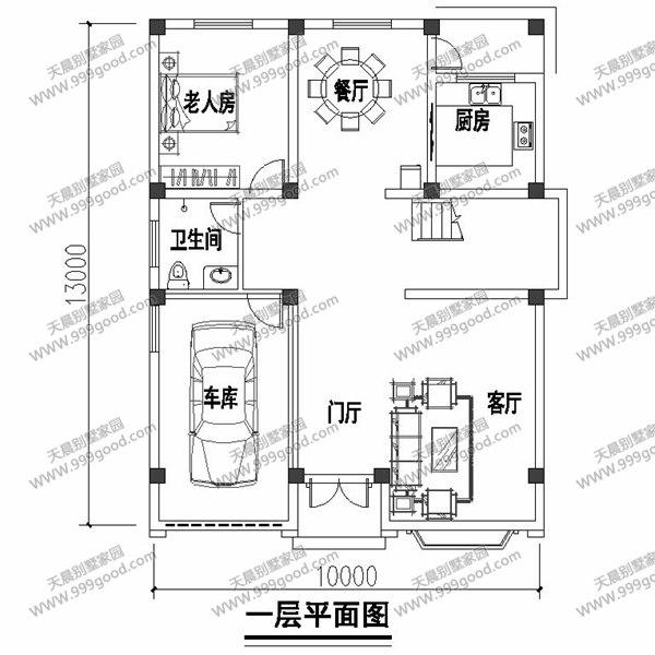 6套面寬10米左右的別墅圖紙，用地面寬小就這樣建！
