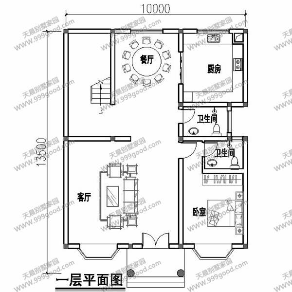 6套面寬10米左右的別墅圖紙，用地面寬小就這樣建！
