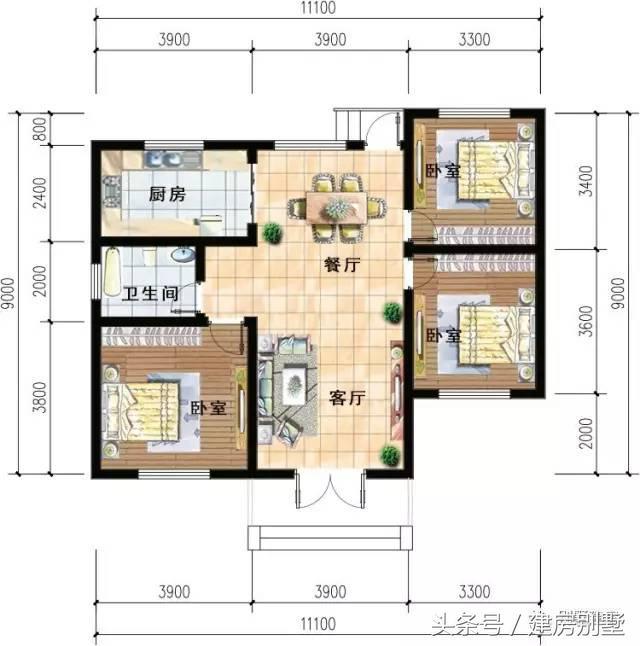 精選兩套一層農(nóng)村別墅，月薪5000也建得起的別墅