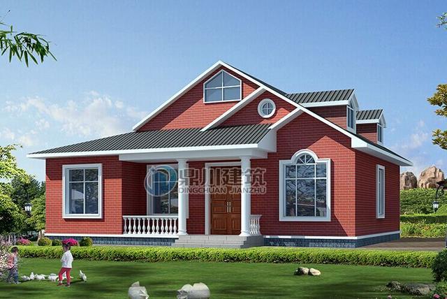 誰(shuí)說(shuō)一層自建房不好看，看看這款一層帶閣樓小別墅，洋氣又大方！