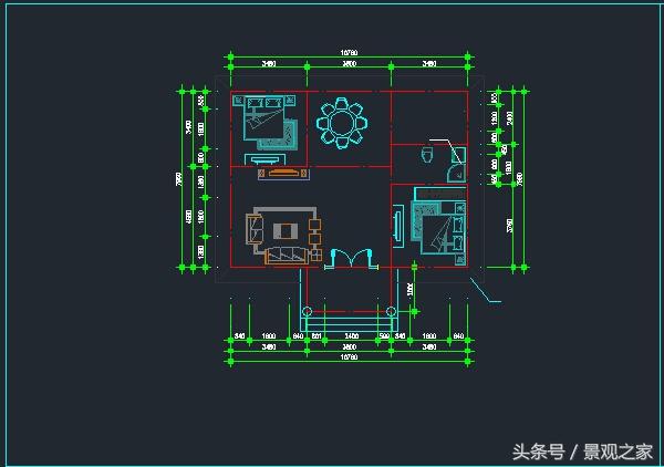 新農(nóng)村兩層小別墅設(shè)計(jì)圖 農(nóng)村二層自建房屋cad設(shè)計(jì)圖