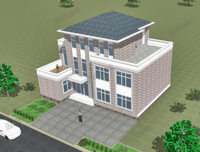 三層農(nóng)村自建民宅，專為兩代人居住設(shè)計