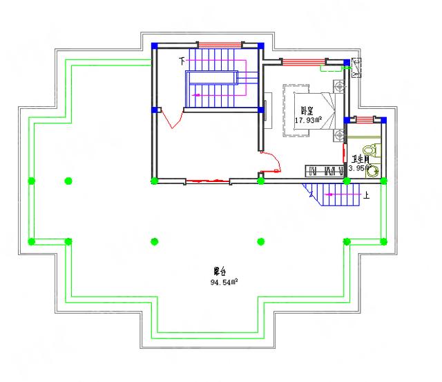 三層平頂磚混結(jié)構(gòu)自建房施工圖40萬3廳10室12衛(wèi)15×10.9帶佛香閣泡茶廳套房