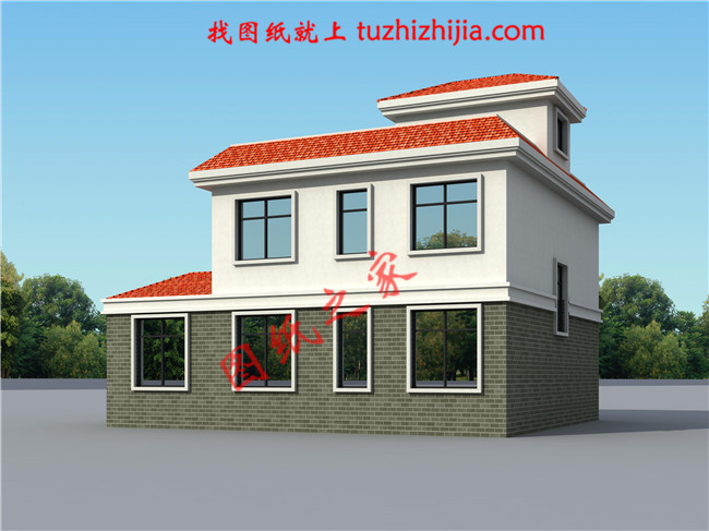 農(nóng)村兩間兩層樓房設(shè)計圖，造價15萬左右，獨立的廚房設(shè)計，干凈衛(wèi)生