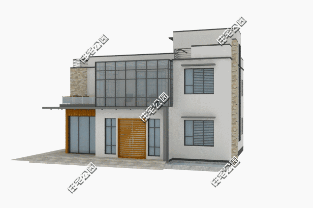 14×14米二層別墅圖，時尚而具有藝術(shù)氣質(zhì)的外觀造型，讓人印象深刻。