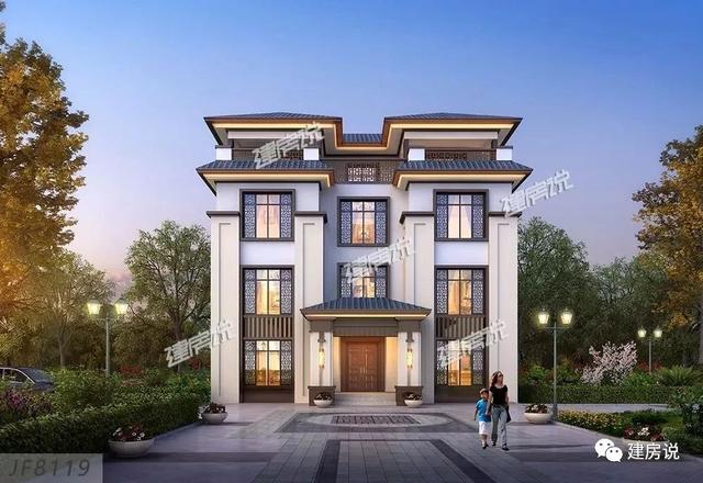 三層新中式別墅圖，顏值和布局都堪稱別墅中的轟炸機，擁有這樣的房子簡直是人生贏家啊