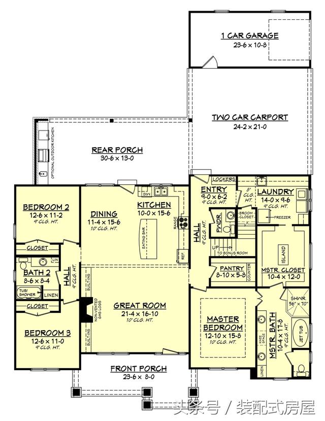 5款歐式坡頂輕鋼龍骨別墅配平面圖，有興趣的可以參考一下