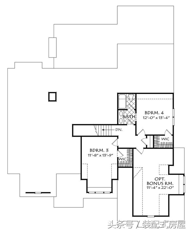5款歐式坡頂輕鋼龍骨別墅配平面圖，有興趣的可以參考一下