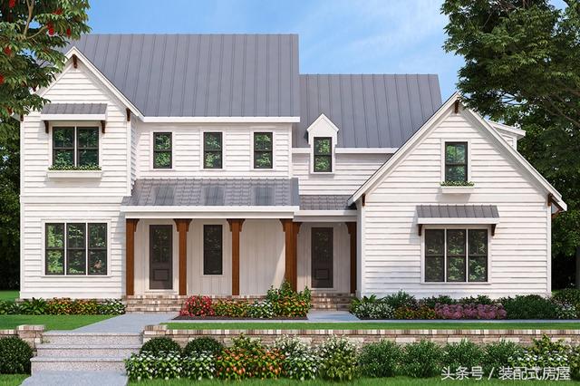 5款歐式坡頂輕鋼龍骨別墅配平面圖，有興趣的可以參考一下