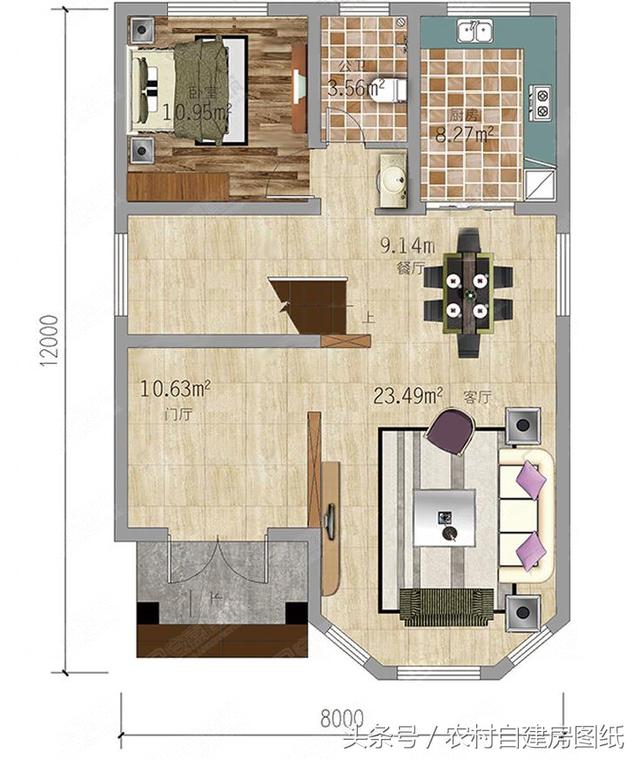 二層農(nóng)村小別墅設(shè)計(jì)圖，20萬(wàn)買不了房買不了好車，建套這樣的小別墅可好？
