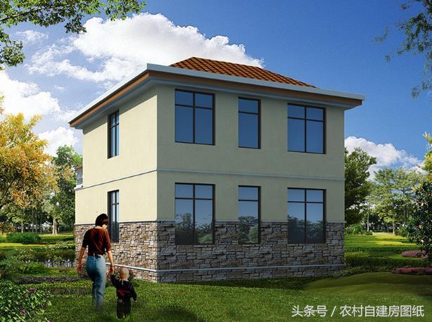 二層農(nóng)村小別墅設(shè)計(jì)圖，20萬(wàn)買不了房買不了好車，建套這樣的小別墅可好？