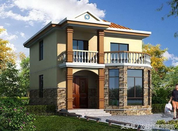 二層農(nóng)村小別墅設(shè)計(jì)圖，20萬(wàn)買不了房買不了好車，建套這樣的小別墅可好？