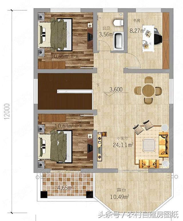 二層農(nóng)村小別墅設(shè)計(jì)圖，20萬(wàn)買不了房買不了好車，建套這樣的小別墅可好？