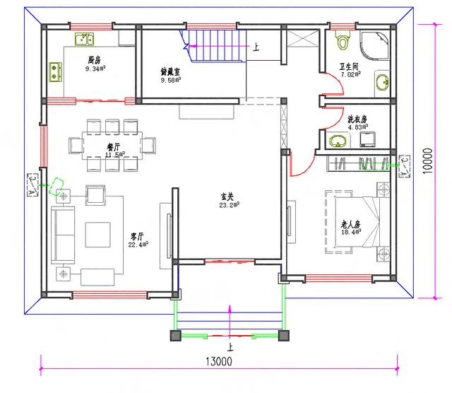 二層農(nóng)村自建別墅施工圖13×1022萬2廳4室?guī)追? src="/uploads/allimg/180526/1529362023-0.jpg" img_width="500" img_height="450" inline="0" style="box-sizing: border-box; -webkit-tap-highlight-color: transparent; border-style: none; max-width: 100%; display: block; margin: 10px auto;" />
<p class="pgc-img-caption" style="box-sizing: border-box; -webkit-tap-highlight-color: transparent; margin: 0px; padding: 0px; text-align: center; font-size: 12px; color: rgb(119, 119, 119); line-height: 16px;"> </p>
</div>
<p style="box-sizing: border-box; -webkit-tap-highlight-color: transparent; margin: 16px 0px; padding: 0px; color: rgb(34, 34, 34); font-family: "PingFang SC", "Hiragino Sans GB", "Microsoft YaHei", "WenQuanYi Micro Hei", "Helvetica Neue", Arial, sans-serif; font-size: 16px;">層數(shù)：二層</p>
<p style="box-sizing: border-box; -webkit-tap-highlight-color: transparent; margin: 16px 0px; padding: 0px; color: rgb(34, 34, 34); font-family: "PingFang SC", "Hiragino Sans GB", "Microsoft YaHei", "WenQuanYi Micro Hei", "Helvetica Neue", Arial, sans-serif; font-size: 16px;">開間：13米</p>
<p style="box-sizing: border-box; -webkit-tap-highlight-color: transparent; margin: 16px 0px; padding: 0px; color: rgb(34, 34, 34); font-family: "PingFang SC", "Hiragino Sans GB", "Microsoft YaHei", "WenQuanYi Micro Hei", "Helvetica Neue", Arial, sans-serif; font-size: 16px;">進(jìn)深：10米</p>
<p style="box-sizing: border-box; -webkit-tap-highlight-color: transparent; margin: 16px 0px; padding: 0px; color: rgb(34, 34, 34); font-family: "PingFang SC", "Hiragino Sans GB", "Microsoft YaHei", "WenQuanYi Micro Hei", "Helvetica Neue", Arial, sans-serif; font-size: 16px;">首層占地面積：123㎡</p>
<p style="box-sizing: border-box; -webkit-tap-highlight-color: transparent; margin: 16px 0px; padding: 0px; color: rgb(34, 34, 34); font-family: "PingFang SC", "Hiragino Sans GB", "Microsoft YaHei", "WenQuanYi Micro Hei", "Helvetica Neue", Arial, sans-serif; font-size: 16px;">總建筑面積：245㎡</p>
<p style="box-sizing: border-box; -webkit-tap-highlight-color: transparent; margin: 16px 0px; padding: 0px; color: rgb(34, 34, 34); font-family: "PingFang SC", "Hiragino Sans GB", "Microsoft YaHei", "WenQuanYi Micro Hei", "Helvetica Neue", Arial, sans-serif; font-size: 16px;">結(jié)構(gòu)形式：磚混結(jié)構(gòu)</p>
<p style="box-sizing: border-box; -webkit-tap-highlight-color: transparent; margin: 16px 0px; padding: 0px; color: rgb(34, 34, 34); font-family: "PingFang SC", "Hiragino Sans GB", "Microsoft YaHei", "WenQuanYi Micro Hei", "Helvetica Neue", Arial, sans-serif; font-size: 16px;">主體造價(jià)：22萬</p>
<p style="box-sizing: border-box; -webkit-tap-highlight-color: transparent; margin: 16px 0px; padding: 0px; color: rgb(34, 34, 34); font-family: "PingFang SC", "Hiragino Sans GB", "Microsoft YaHei", "WenQuanYi Micro Hei", "Helvetica Neue", Arial, sans-serif; font-size: 16px;">功能設(shè)計(jì)</p>
<div   id="mcoc0km"   class="pgc-img" style="box-sizing: border-box; -webkit-tap-highlight-color: transparent; margin: 0px; padding: 0px; color: rgb(34, 34, 34); font-family: "PingFang SC", "Hiragino Sans GB", "Microsoft YaHei", "WenQuanYi Micro Hei", "Helvetica Neue", Arial, sans-serif; font-size: 16px;"><img alt=