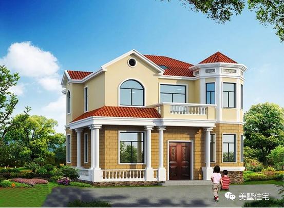 15款二層別墅圖，戶型方正施工簡單，主體造價最低只要18萬，性價超高的啊