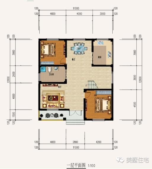 15款二層別墅圖，戶型方正施工簡單，主體造價最低只要18萬，性價超高的啊