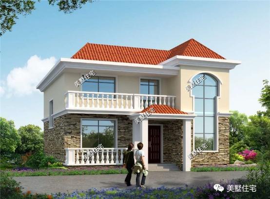 15款二層別墅圖，戶型方正施工簡單，主體造價最低只要18萬，性價超高的啊