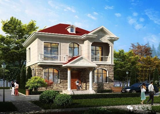 15款二層別墅圖，戶型方正施工簡單，主體造價最低只要18萬，性價超高的啊