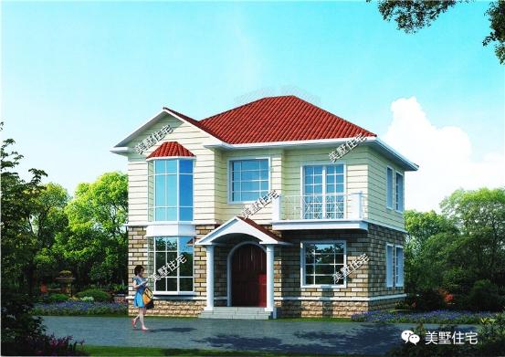 15款二層別墅圖，戶型方正施工簡單，主體造價最低只要18萬，性價超高的啊