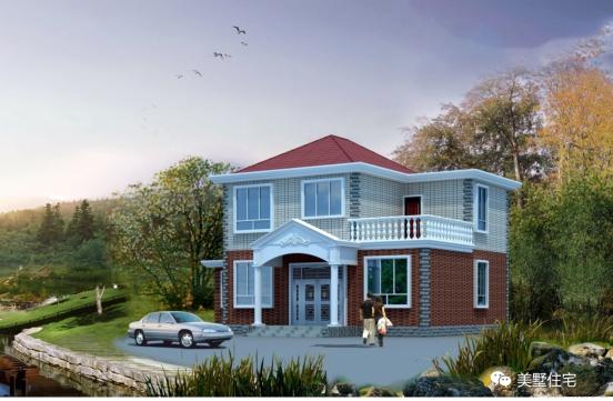 15款二層別墅圖，戶型方正施工簡單，主體造價最低只要18萬，性價超高的啊