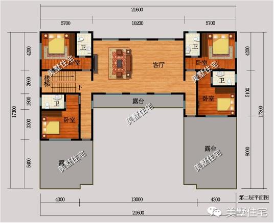 新中式別墅設計圖，進深21X17米極致戶型布局，舒適度高，經(jīng)濟實用，很完美