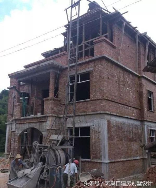 農村自建別墅圖實拍案例：11x10米三層自建房設計效果圖+平面圖，相當經濟適用