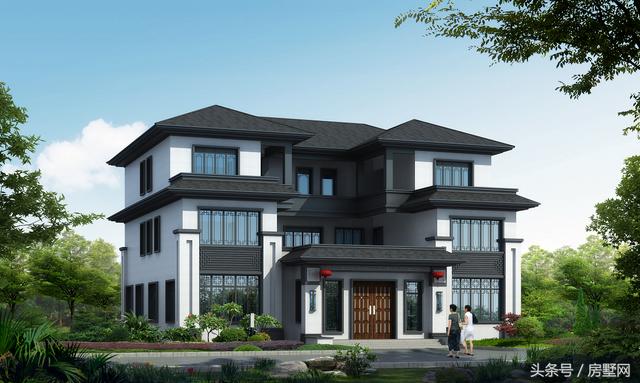 一款十分經(jīng)典的新中式別墅圖紙設計，完美演繹中式傳統(tǒng)設計！