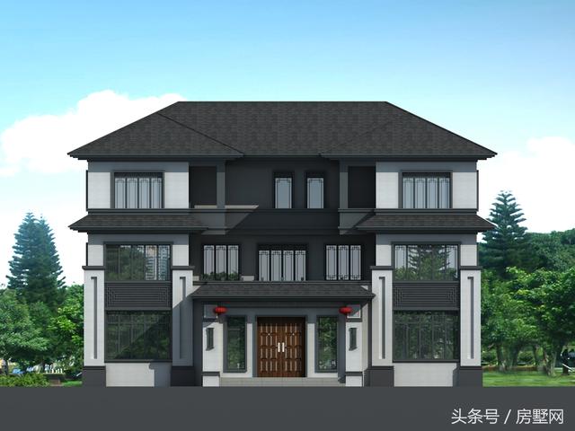 一款十分經(jīng)典的新中式別墅圖紙設計，完美演繹中式傳統(tǒng)設計！