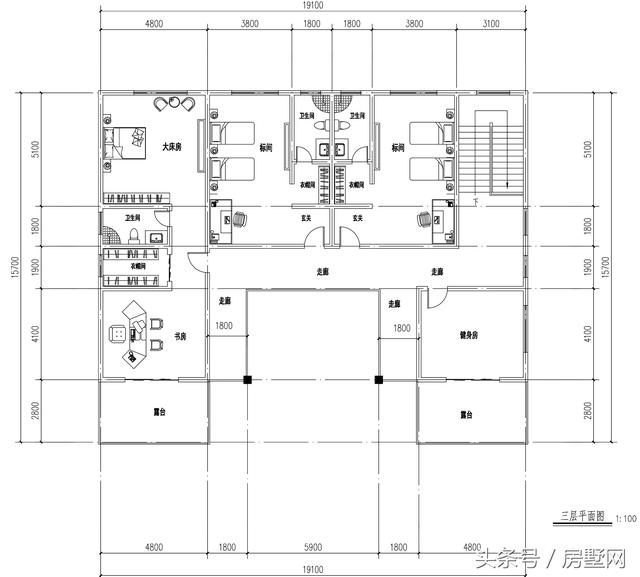 一款十分經(jīng)典的新中式別墅圖紙設計，完美演繹中式傳統(tǒng)設計！