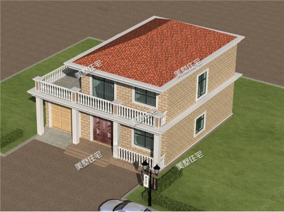 11X12米簡約歐式別墅設(shè)計圖，車庫露臺樣樣有，有這樣一套別墅，還怕找不到女朋友嗎？