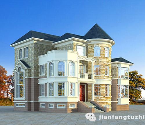 復(fù)式三層地中海風(fēng)格別墅設(shè)計圖，豪華大氣