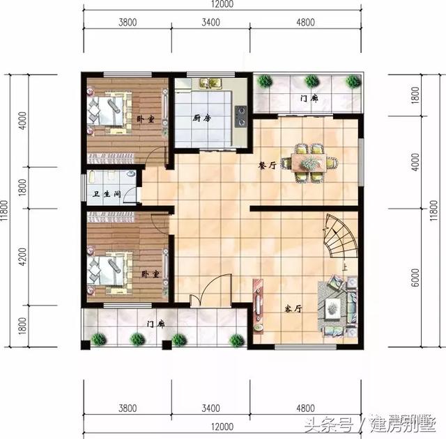 兩棟小別墅設(shè)計圖，簡單實用，為農(nóng)村生活量身定制