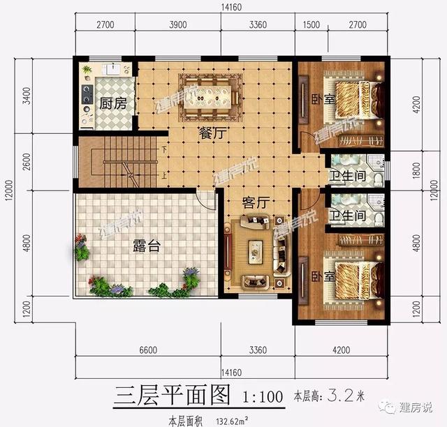 5款兄弟疊拼別墅圖，一人一層，其樂融融，平攤一戶也就15萬呢，巨劃算！