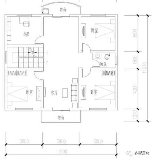 30萬的兩層別墅設(shè)計圖，連鎮(zhèn)長都叫好！