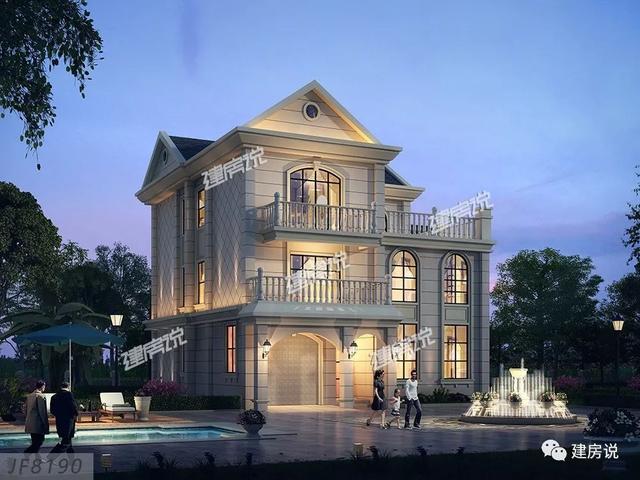 擁有一棟這樣豪華大氣的三層別墅，家庭幸福，人生美滿！